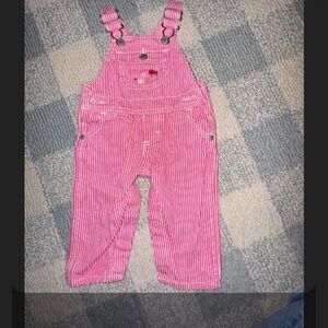 Pink Oshkosh rare Striped Kids Overalls